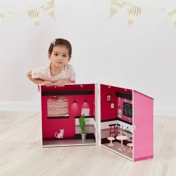 TeamsonUS Olivia's Little World Dreamland City Café Dollhouse, Pink