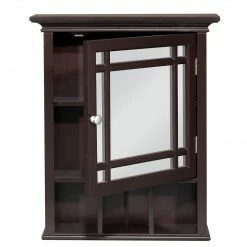 TeamsonUS Teamson Home Neal Wooden Medicine Cabinet With Mirrored Door, Espresso