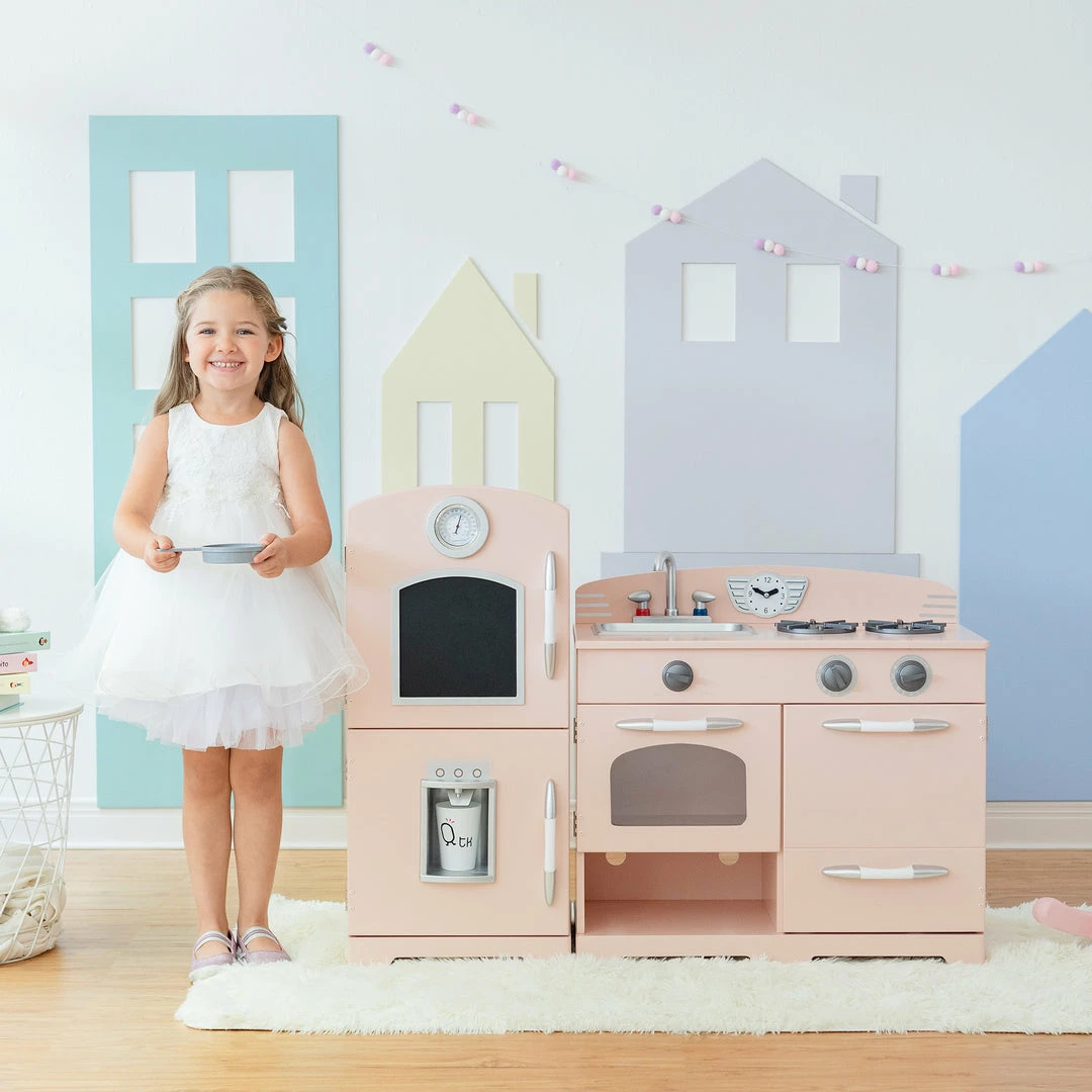 TeamsonUS Teamson Kids - Little Chef Fairfield Retro Play Kitchen - Pink