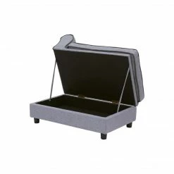 TeamsonUS Teamson Pets Chaise Lounge Dog Bed With Storage For Small And Medium Dogs, Gray