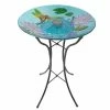 TeamsonUS Teamson Home 18" Outdoor Solar Glass Dragonfly Birdbath With LED Lights And Stand, Multicolor