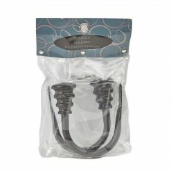 TeamsonUS Teamson Home Lindley Decorative Curtain Drape Holdbacks Tiebacks, Set Of 2, Black