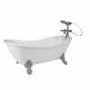 TeamsonUS Sophia's Classic Clawfoot Bathtub Pretend Furniture For 18" Doll Kids