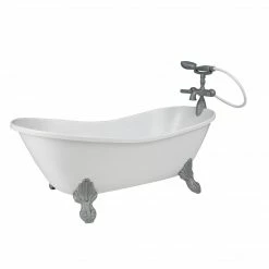 TeamsonUS Sophia's Classic Clawfoot Bathtub Pretend Furniture For 18" Doll Kids