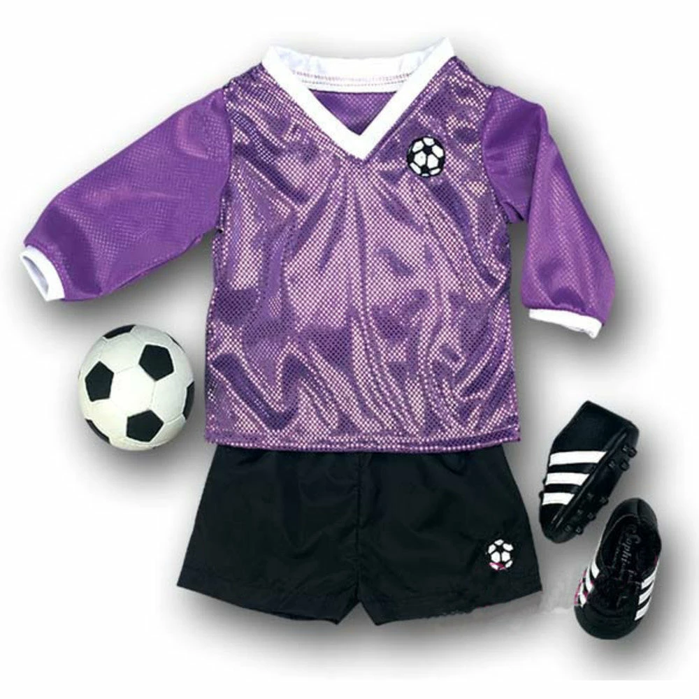 TeamsonUS Sophia's Doll Soccer Outfit 6-Piece Set With Ball For 18" Dolls