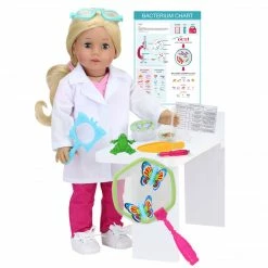TeamsonUS Sophia's 18" Doll 14 Pcs Smithsonian Biologist Play Set, Multicolor