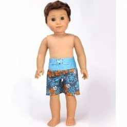TeamsonUS Sophia's Surf Shirt And Floral Swim Trunks Set For 18