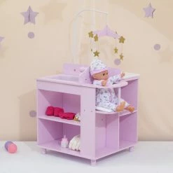 TeamsonUS Olivia's Little World - Twinkle Stars Princess Baby Doll Changing Station With Storage Kids
