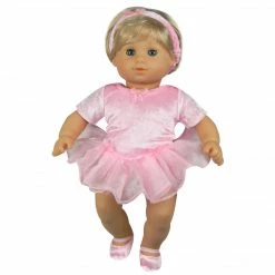 TeamsonUS Kids Sophia's 3 Piece Ballet Outfit Set For 15'' Dolls, Light Pink