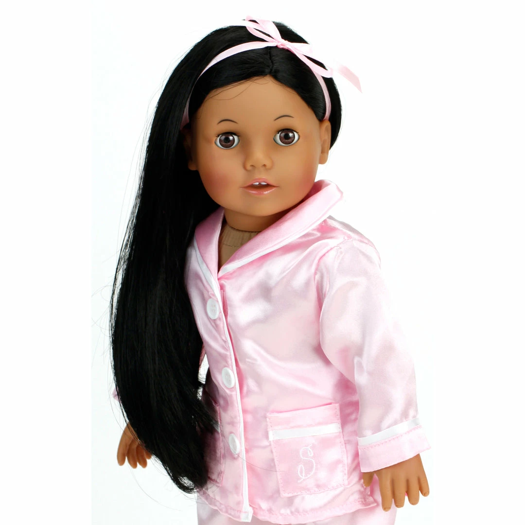 TeamsonUS Sophia's - 18" Doll - Doll Julia With Satin Pajama, Bunny Slippers, Hair Ribbon - Pink Kids