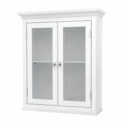 TeamsonUS Teamson Home Madison Removable Wooden Wall Cabinet With 2 Doors, White