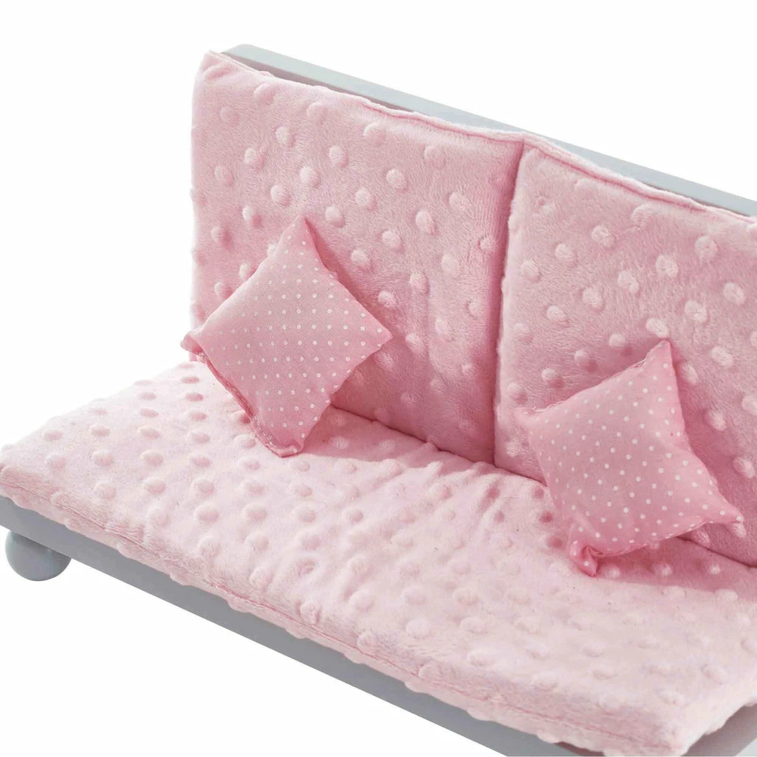 TeamsonUS Olivia's Little World - Polka Dots Princess 18" Doll Lounge Set - Grey