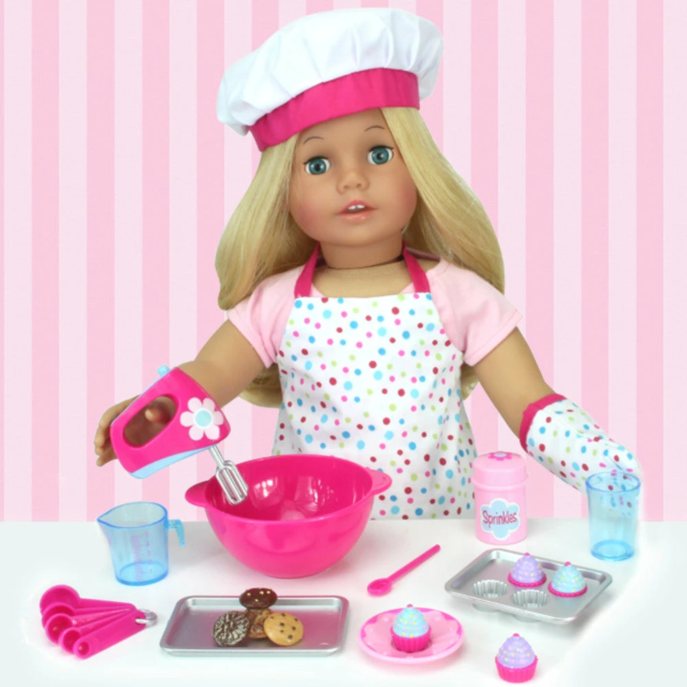TeamsonUS Kids Sophia's Pretend Baking Accessories 26 Piece Set For 18" Dolls