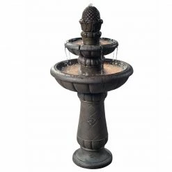TeamsonUS Teamson Home Deluxe Pineapple 2-Tier Waterfall Fountain