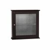 TeamsonUS Teamson Home Chesterfield Removable Wooden Medicine Cabinet With Waffle Glass Door, Espresso