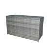 TeamsonUS Teamson Home Wicker 154 Gallon Outdoor Deck Box For Cushions Or Pool Accessory Storage, Gray New