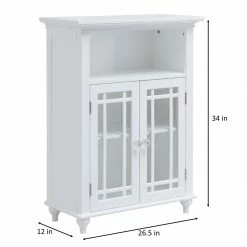 TeamsonUS Teamson Home Craftsman Style Double Door Storage Floor Cabinet