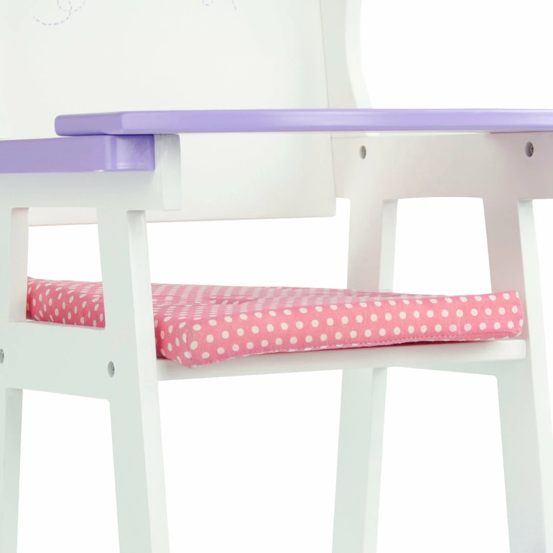 TeamsonUS Olivia's Little World Little Princess Kids Baby Doll High Chair, Purple