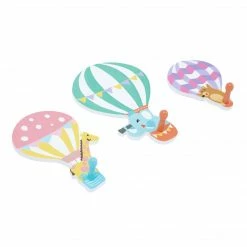 TeamsonUS Fantasy Fields Kids Peg Coat Hanger Hooks, Set Of 3, Multicolor