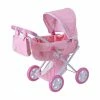 TeamsonUS Kids Olivia's Little World Twinkle Stars Princess Deluxe Baby Doll Stroller, Pink/White