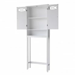 TeamsonUS Teamson Home Dawson Over The Toilet Space Saver Bathroom Storage Cabinet With Adjustable Shelves