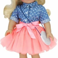 TeamsonUS Sophia's Silver Sequin Sneaker Shoes With Laces For 18" Dolls Kids