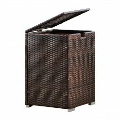 TeamsonUS Teamson Home Gas Tank Wicker Cover Table For 20 Lb Propane Tanks, Brown