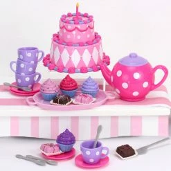 TeamsonUS Sophia's 64 Piece Dessert Tea Party Set For 18'' Dolls, Pink Kids