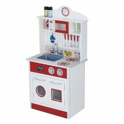TeamsonUS Teamson Kids - Little Chef Madrid Classic Play Kitchen - Red / White