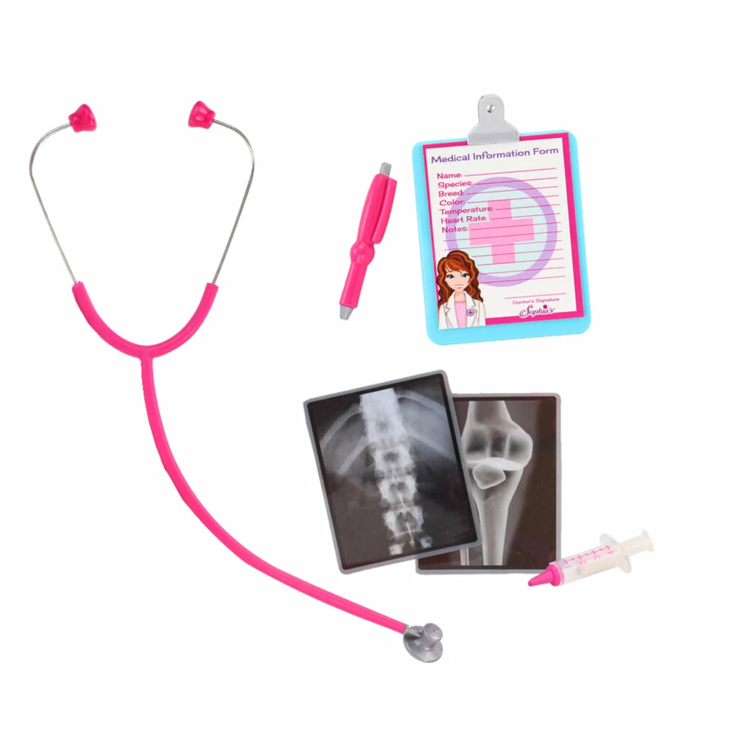 TeamsonUS Sophia's Doll Doctor And Medical Accessories Set For 18" Dolls, Pink Kids
