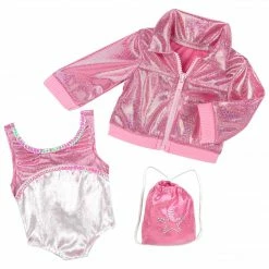 TeamsonUS Sophia's Gymnastics Leotard & Nylon Jacket For 18" Dolls, Pink