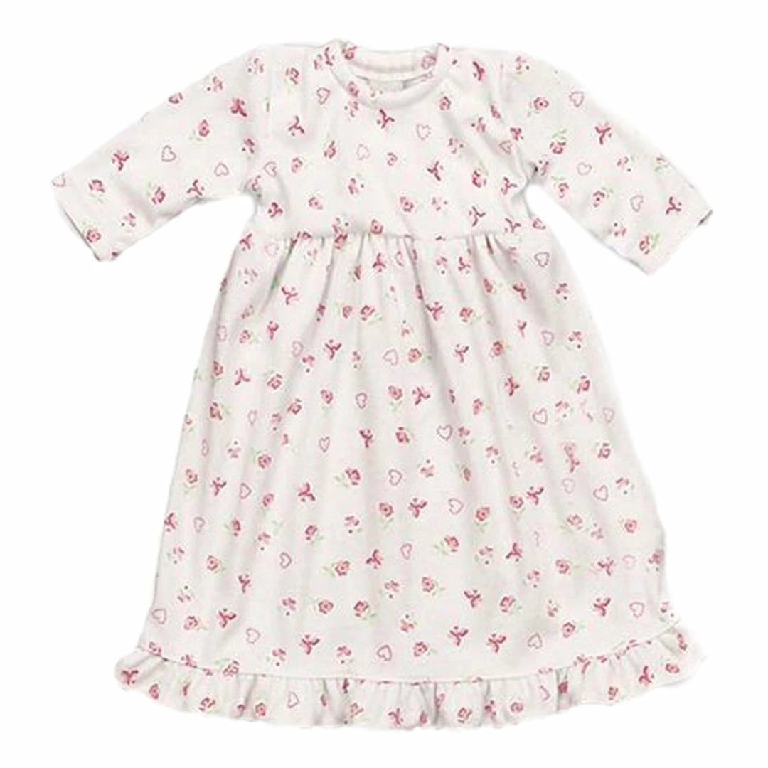 TeamsonUS Sophia's Floral Print Nightgown For 18'' Dolls, White