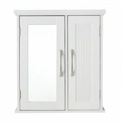 TeamsonUS Teamson Home Newport Contemporary Wooden Removable Medicine Cabinet, White