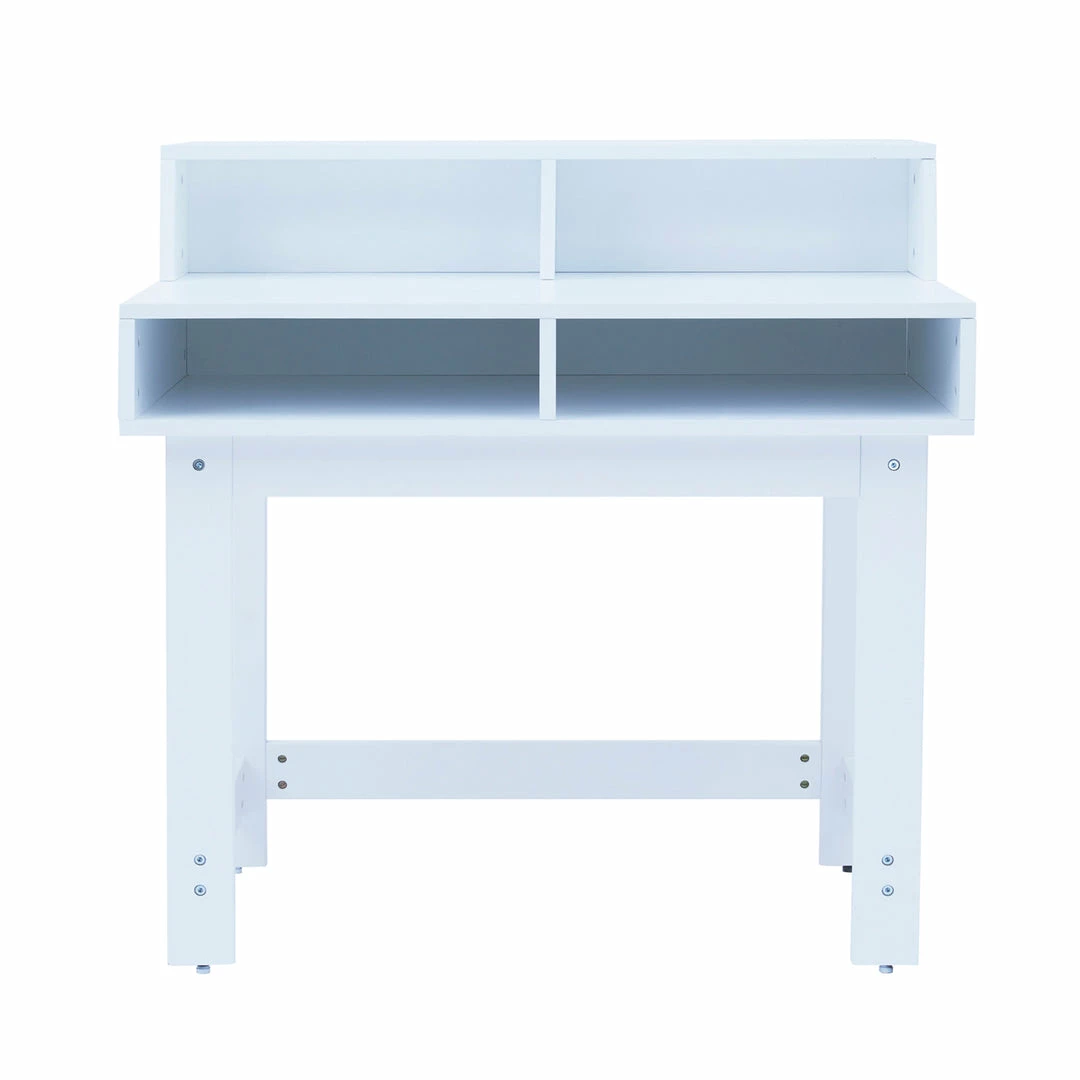 TeamsonUS New Fantasy Fields Wooden Play Writing Desk With Storage And Chair Set, White