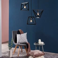 TeamsonUS Teamson Home Armonia Geometric Pendant Lamp, Black