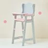 TeamsonUS Olivia's Little World Polka Dots Princess Kids Baby Doll High Chair, Gray