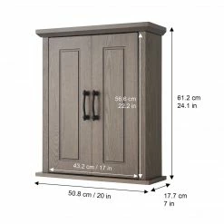 TeamsonUS Teamson Home Russell Farmhouse Wooden Removable Cabinet, Salt Oak