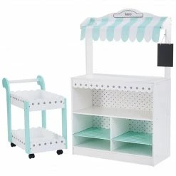 TeamsonUS Teamson Kids My Dream Bakery Shop, Treat Stand And Dessert Cart, White