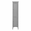 TeamsonUS Teamson Home Glancy Wooden Linen Tower Cabinet With Storage, Gray