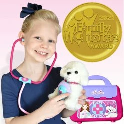 TeamsonUS Kids Sophia's Puppy Dog And Pet Vet Set For 18" Dolls, Pink