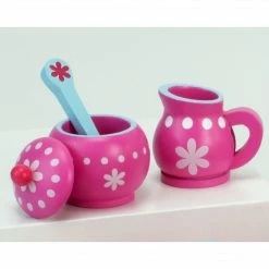 TeamsonUS Sophia's 10 Piece Wooden Tea Party Set, Pink