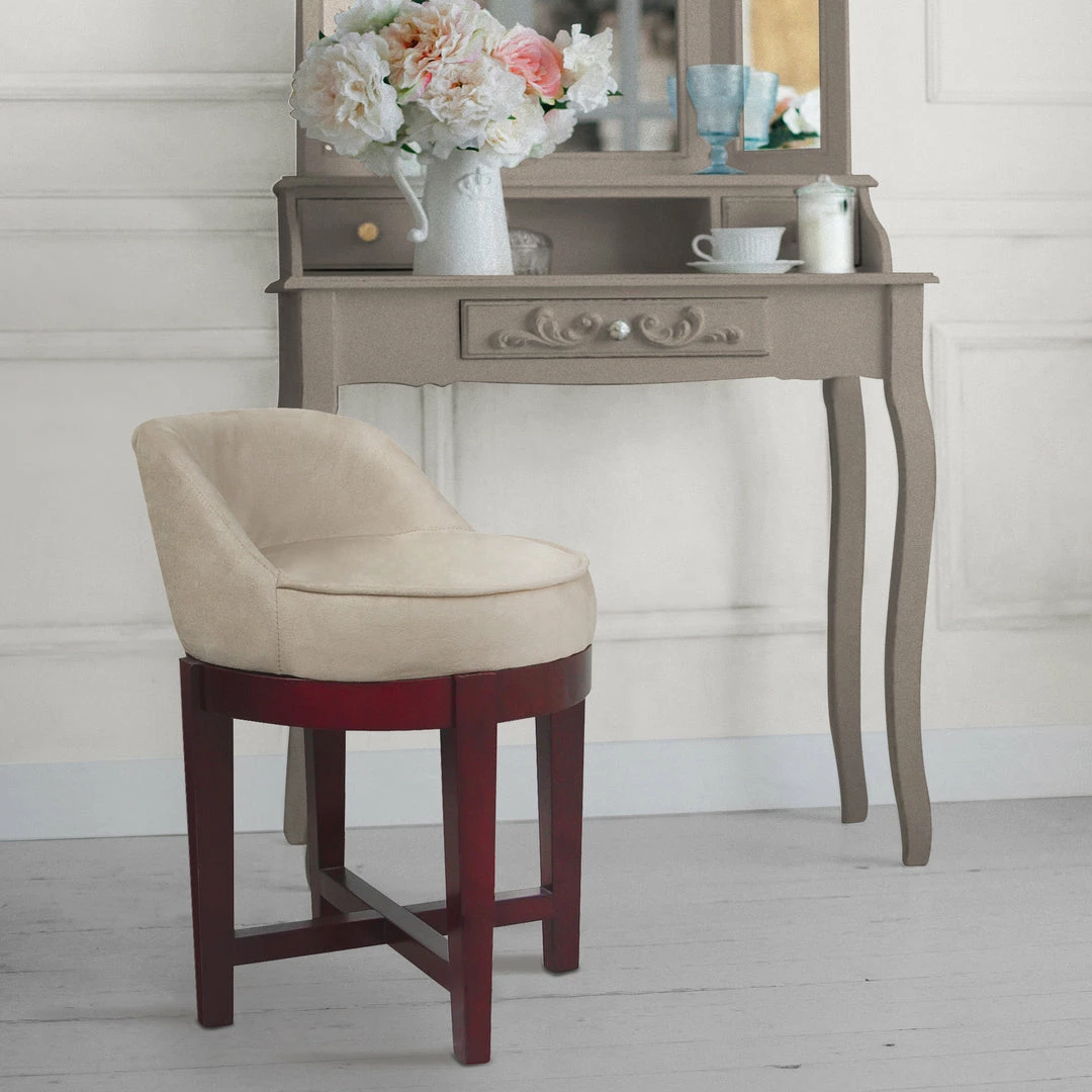 TeamsonUS Teamson Home Swivel Chair With Solid Wood Legs