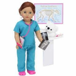 TeamsonUS New Sophia's 11 Piece Smithsonian Veterinarian Set For 18" Dolls, Multicolor