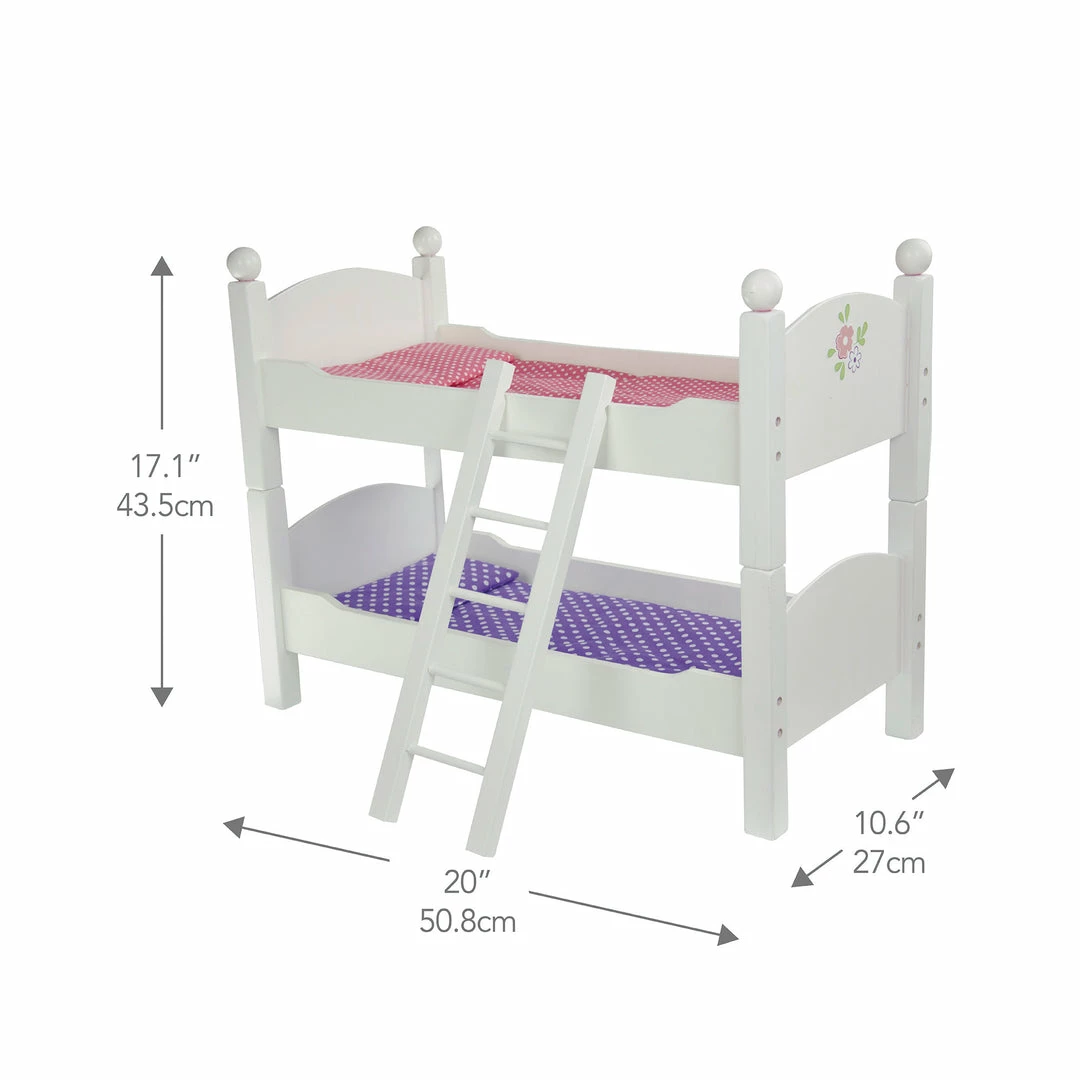 TeamsonUS Kids Olivia's Little World - Little Princess 18" Doll Double Bunk Bed