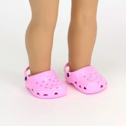 TeamsonUS Kids Sophia's Clog Sandal Shoes Accessory For 18" Dolls, Light Pink