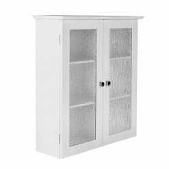 TeamsonUS Teamson Home Connor 2 Door Floor Cabinet With 3 Shelves, White