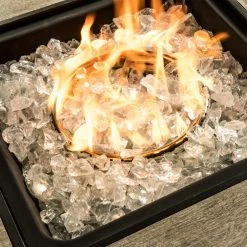 TeamsonUS Teamson Home 1/2 Inch Reflective Fire Glass For Fire Pits 9 Lb / 4 Kg Bag, Clear