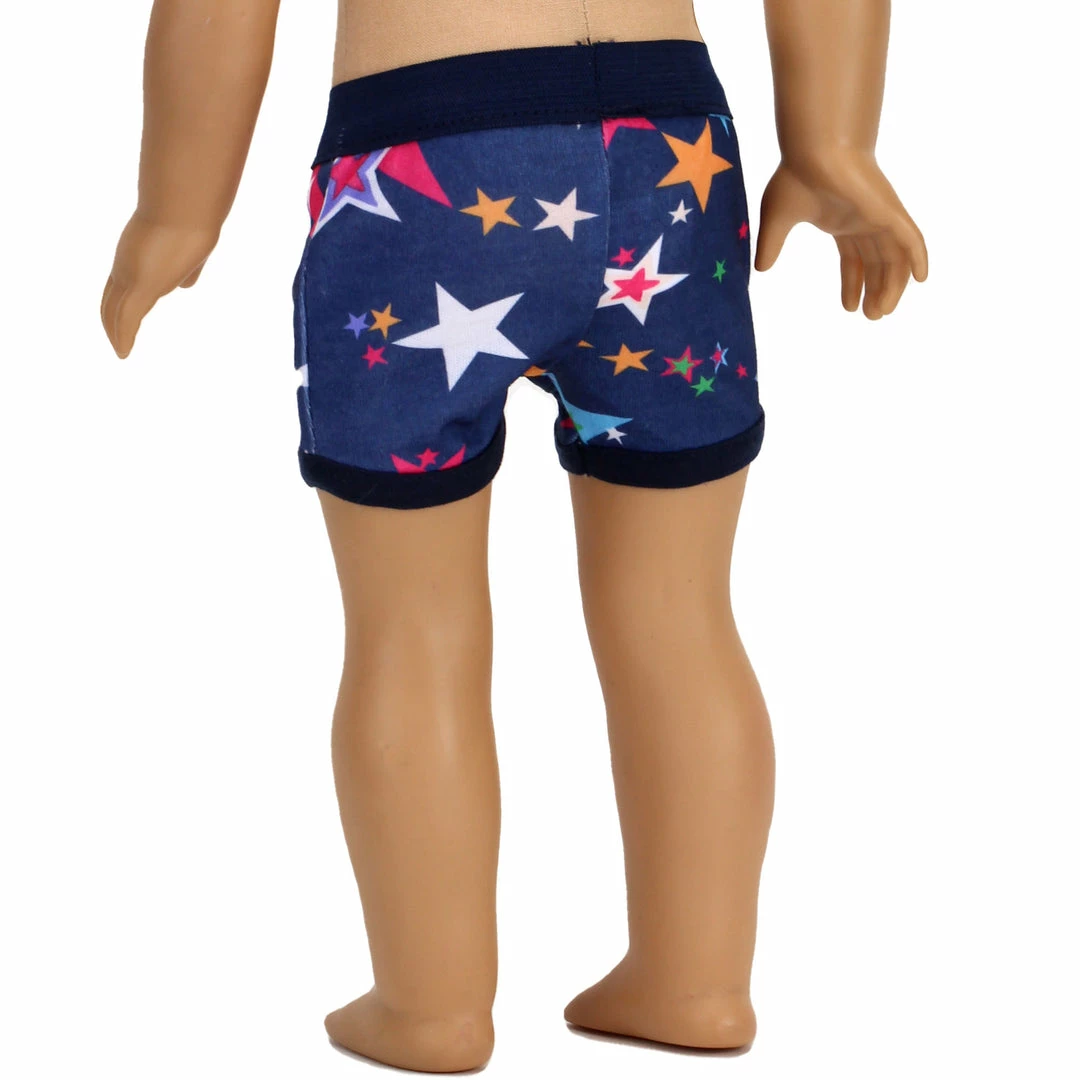 TeamsonUS Sophia's Printed Brief Underwear Set For 18'' Boy Dolls, Multicolor