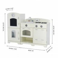 TeamsonUS Teamson Kids - Little Chef Fairfield Retro Play Kitchen - Ivory