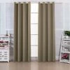 TeamsonUS Teamson Home 63" Ephesus Premium Solid Insulated Thermal Blackout Window Curtain Panels With Grommets, Sepia Brown